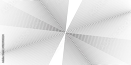 Black halftone arrow pattern. Repeated fading triangle gradation background. Arrows pointing to center direction backdrop. Vector thin to thick speed line concept texture for poster, banner, cover