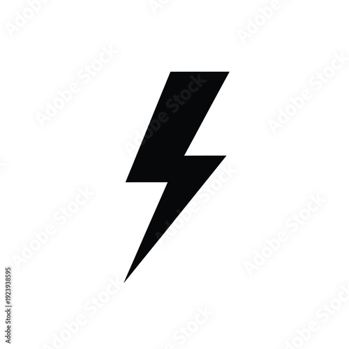 Free Download Black lightning bolt on white background symbol 1 - GFXLoad