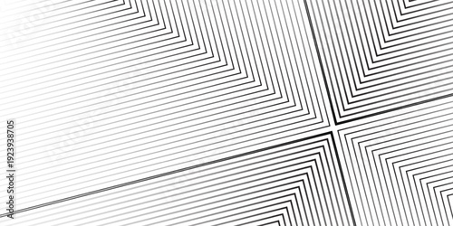 Black halftone arrow pattern. Repeated fading triangle gradation background. Arrows pointing to center direction backdrop. Vector thin to thick speed line concept texture for poster, banner, cover