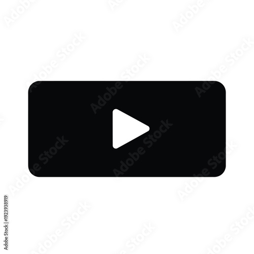 Free Download Black play button with white triangle - GFXLoad