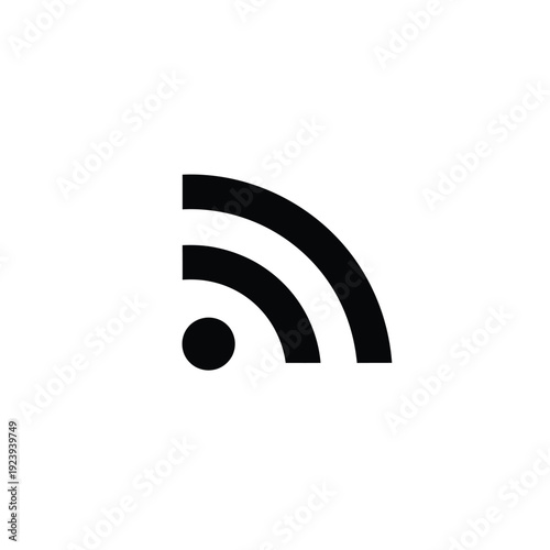 Black Wi- Fi symbol on white background Wi-Fi wireless