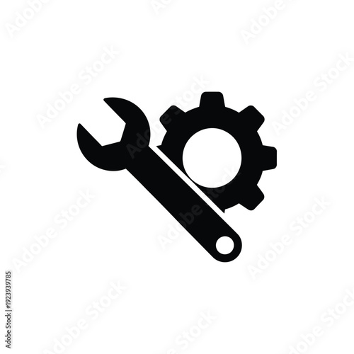 Black wrench and gear tool repair maintenance