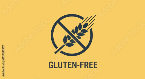 Gluten-free symbol with wheat in circle.
