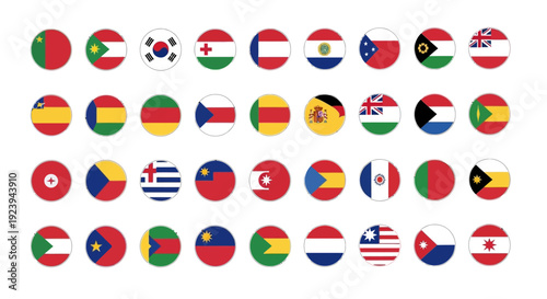 Collection of International Flags Representing Different Countries from Around the World