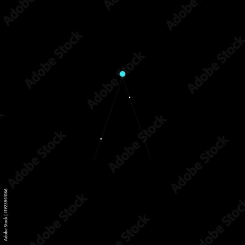 Abstract digital animation of interconnected nodes forming a network. Technology, data, business connection, minimalist geometric design.