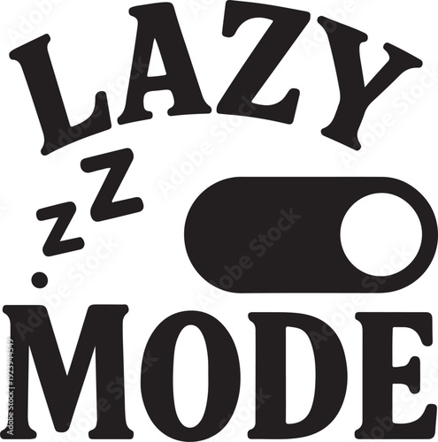 Lazy mode toggle switch with zz symbol indicating sleep or rest
