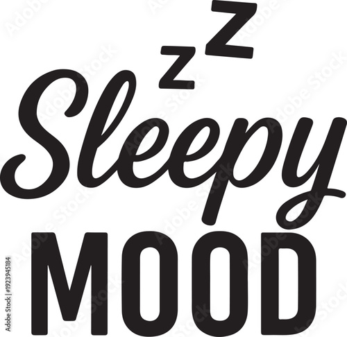 A playful depiction of someone feeling in a sleepy mood with z's above their head.
