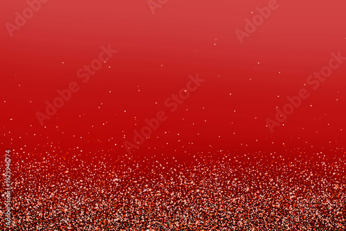 Abstract red background with shining gold glitter