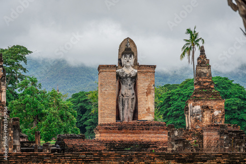 Wallpaper Mural Buddha at historical park ot the town of Sukhotai ,in Thailand Torontodigital.ca