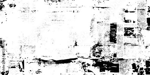 Grunge old newspaper texture background with vintage newsprint paper aged ink stains distressed retro print surface antique paper pattern.