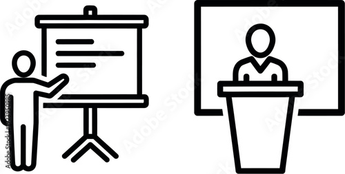 Two different methods of presenting information to an audience