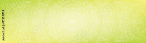 Round mandala on dreamy peach fuzz gradient background. Translucent mesh pattern in the form of a mandala. Mandala with floral patterns. Gradient background with round mandala, New Pattern gradient. M