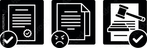 Document status indicators showing approval, rejection, and completion