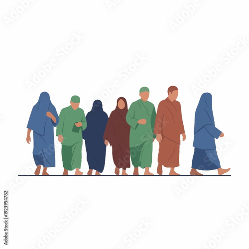 Group of People Wearing Robes Walking.