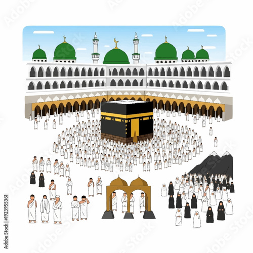 Pilgrims Gathered Around the Kaaba.