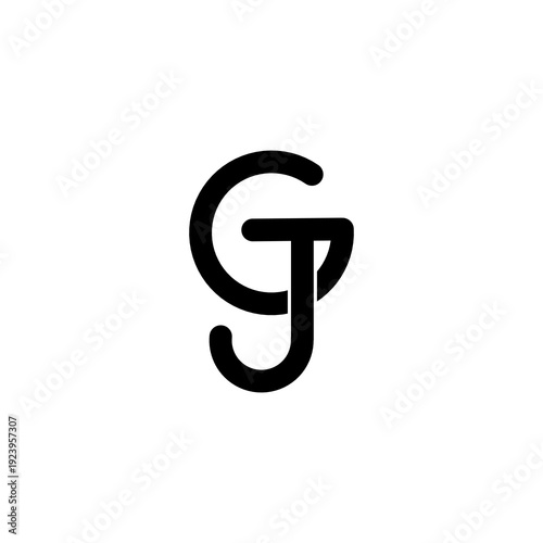 G and J monogram logo design