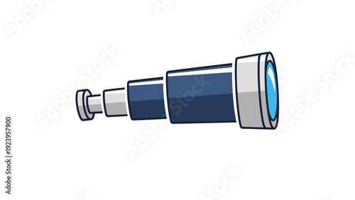 Telescope Illustration Simple Design Style.
