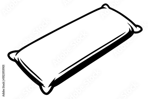 Rectangular Pillow Icon Vector - Classic Symbol for Comfort, Sleep, and Bedding