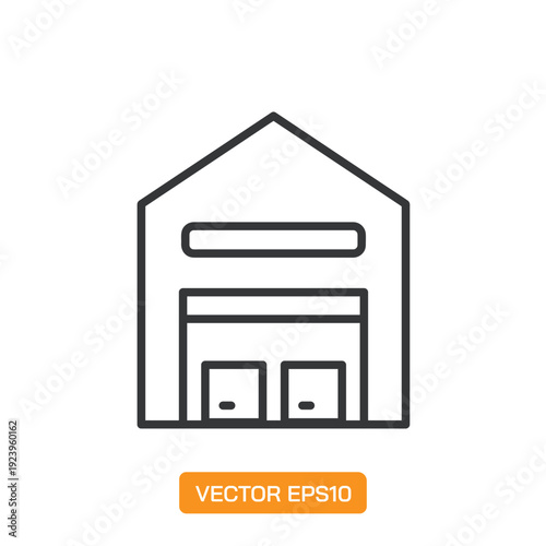 Warehouse line icons- Mini collection and editable stroke series icon