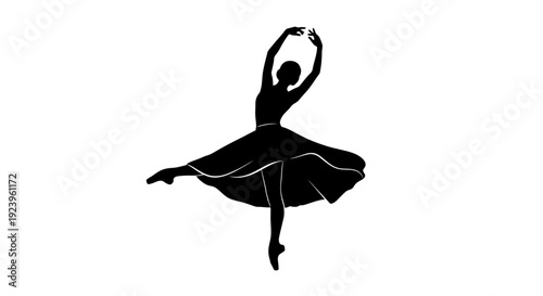 Ballerina Dancing Silhouette Female Dancer.