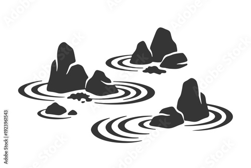 枯山水のシルエットアイコン