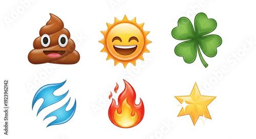 Collection of various emojis representing different concepts and symbols for communication.