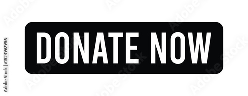 Donate Now Black Call to Action Button Bold White Text Minimal UI
