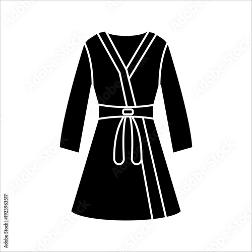 Bathrobe line design. Beauty, robe, bath, spa icon vector illustration. Bathrobe editable stroke icon.