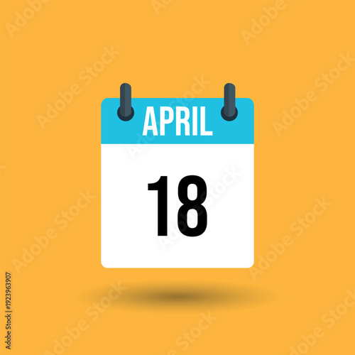 April 18 calendar page date