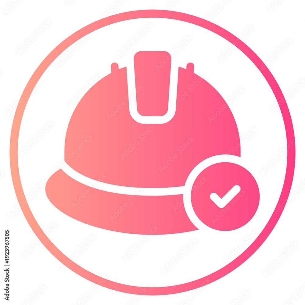 Fototapeta premium check gradient icon