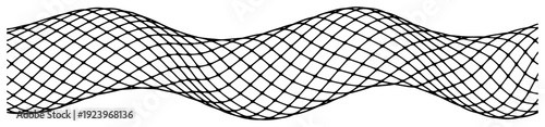 Horizontal wavy mesh pattern inspired by a soccer goal net design