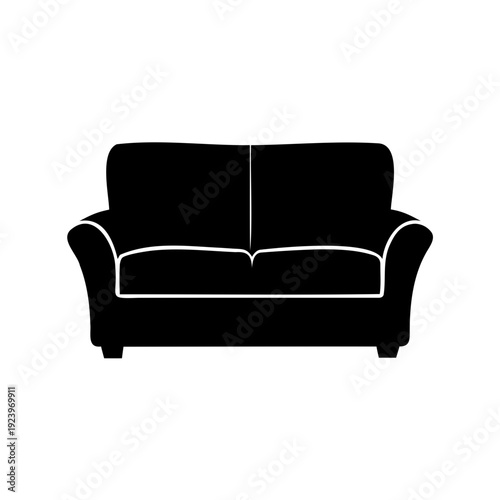 Black and white sofa with cushions suitable for living room furniture