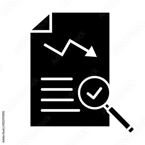 Financial losses vector icon. Revenue decline Illustration sign. Market decline symbol. Economic decline logo.