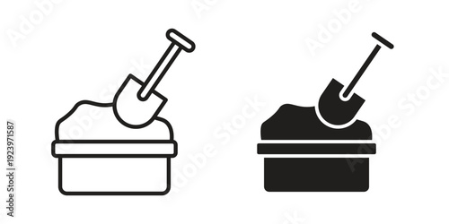 Sandbox icons suitable for infographics, websites and print media and interfaces. Line vector icon.