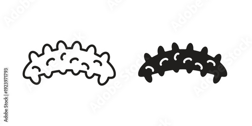Sea cucumber icons suitable for infographics, websites and print media and interfaces. Line vector icon.