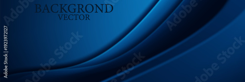 Abstract Blue Glow Curve Lines on Dark Background, eps10