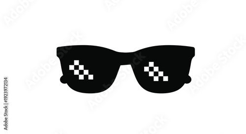 Cool sunglasses with a pixelated design a striking silhouette