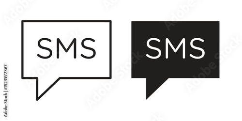 SMS icons suitable for infographics, websites and print media and interfaces. Line vector icon.