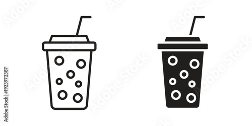 Smoothies icons suitable for infographics, websites and print media and interfaces. Line vector icon.