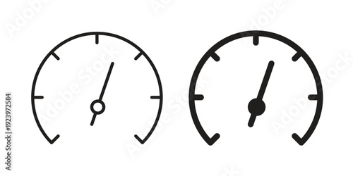 Speedometer icons suitable for infographics, websites and print media and interfaces. Line vector icon.