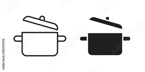 Stew pot icons suitable for infographics, websites and print media and interfaces. Line vector icon.