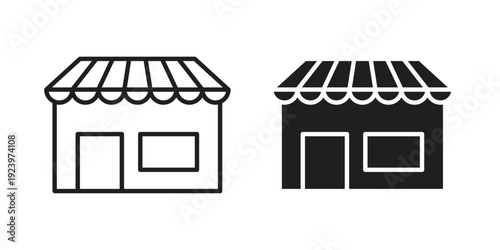 Store icons suitable for infographics, websites and print media and interfaces. Line vector icon.