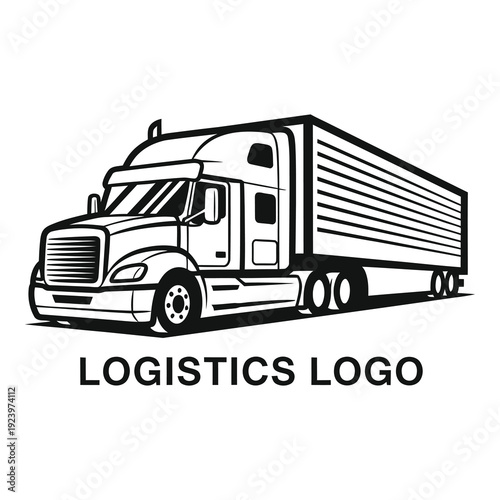 Semitrucktrailertrucktransportationlogisticsfreightindustry icon