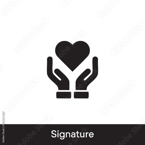 Hands holding a heart symbolizing care and compassion in a simple illustration