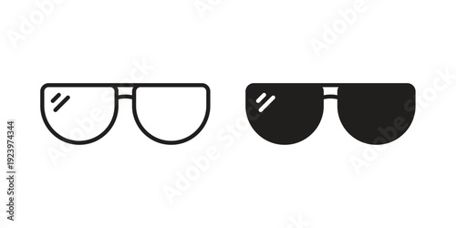 Sun glasses icons suitable for infographics, websites and print media and interfaces. Line vector icon.