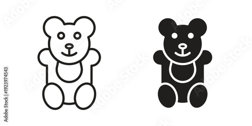Teddy bear icons suitable for infographics, websites and print media and interfaces. Line vector icon.