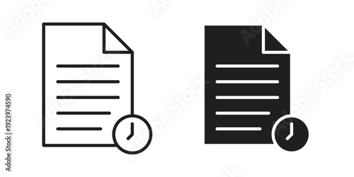 Temporary files icons suitable for infographics, websites and print media and interfaces. Line vector icon.
