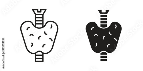 Thyroid gland icons suitable for infographics, websites and print media and interfaces. Line vector icon.