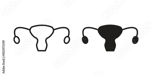 Uterus icons suitable for infographics, websites and print media and interfaces. Line vector icon.