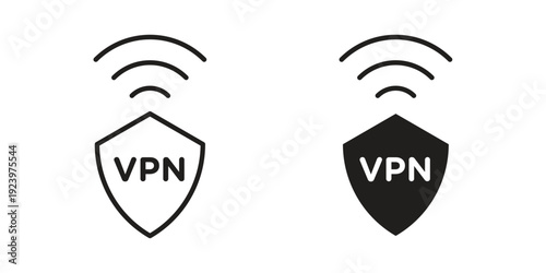 Virtual private network icons suitable for infographics, websites and print media and interfaces. Line vector icon.